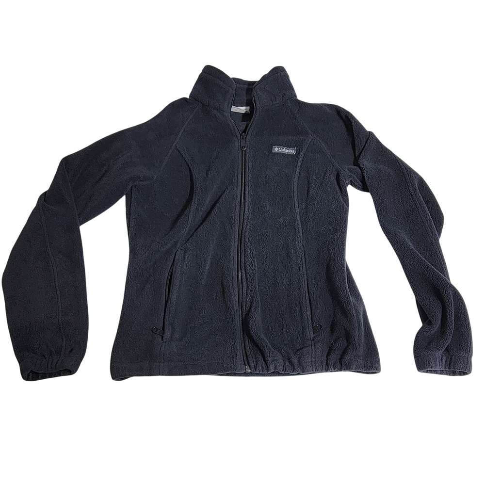 Columbia Benton Springs Womens M Charcoal Grey Full Zip Fleece Jacket WL6439